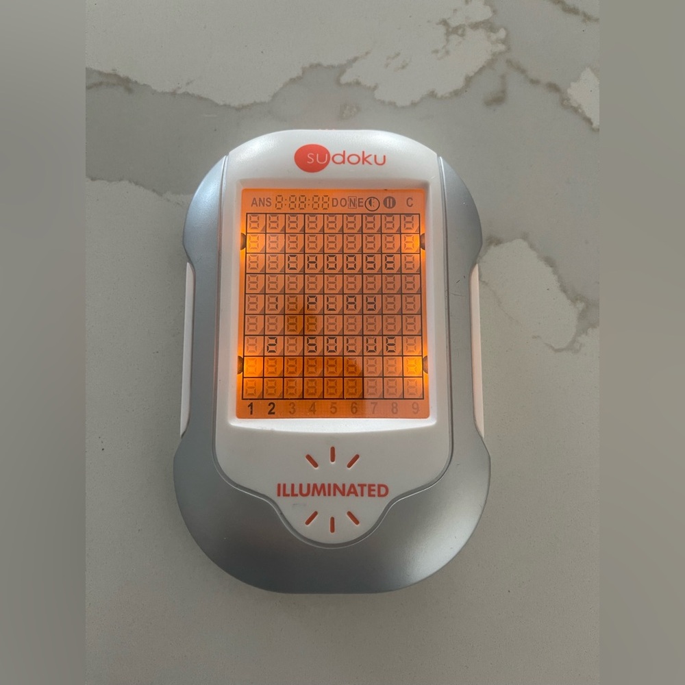 Sudoku Handheld Console - Silver and Orange